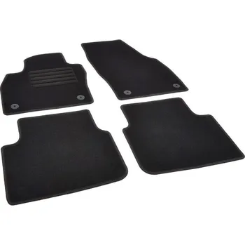 autokoberec Autokoberce textilní přesné černé / černé obšití - Škoda Kamiq (Typ NW4) (2019-2023) 5-sedadel