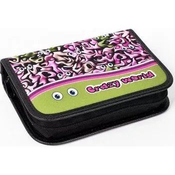 Penál Penál se 2 klopami Crazy 1 zelený