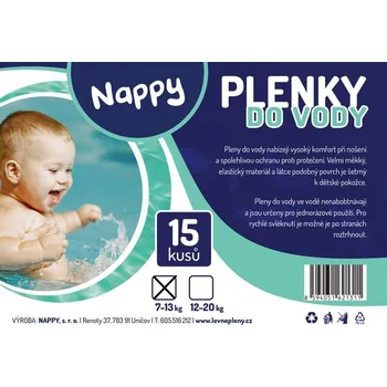 Plenkové kalhoty Nappy pleny do vody pull ups 7-13 kg 15 ks
