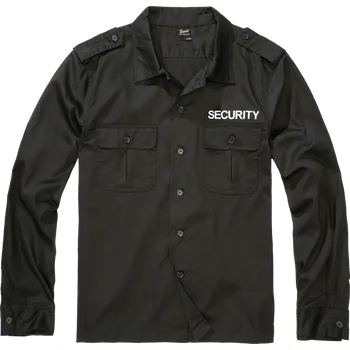 Pánská košile Košile Security US Shirt Long Sleeve černá 3XL
