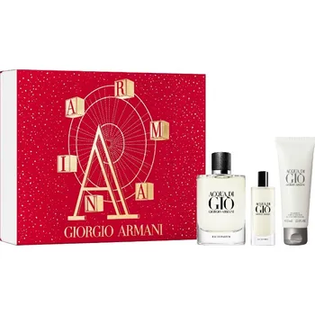 Pánský parfém Giorgio Armani Giorgio Armani Acqua di Gio Pour Homme SET : Parfumovaná voda 125ml + Parfumovaná voda 15ml + Sprchový gél 75ml Pre mužov Parfumovaná voda