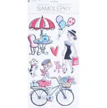 Samolepící dekorace 15118 plastická s glitry 47 x 24 cm, francouzský šarm UNIPAP