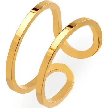 Prsten Troli Originální pozlacený otevřený prsten z oceli + 2 měsíce na vrácení zboží