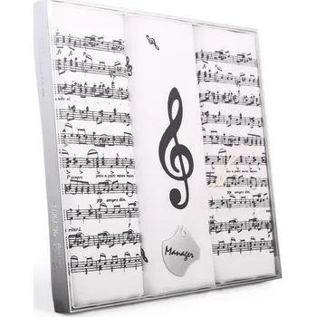 Látkový kapesník Etex Pánské kapesníky M59 houslový klíč Barva: Bílá, Velikost: uni