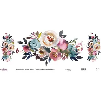 Umělecký papír Rýžový papír Cadence v roli 30 x 68 cm - 3 jarní kytice -