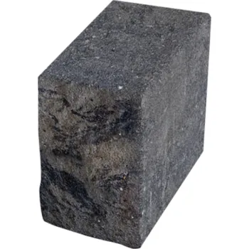 Zahradní obrubník DITON Tvárnice Muráno 21/25 koncový 1/4 kámen 120x250x210 mm šedo-černá