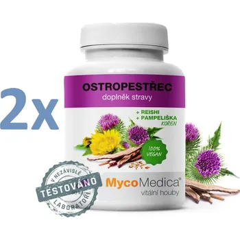 Náplast Mycomedica Ostropestřec 2 x 90 kapslí + Sada náplastí Hartmann Cosmos s polštářkem 5 kusů