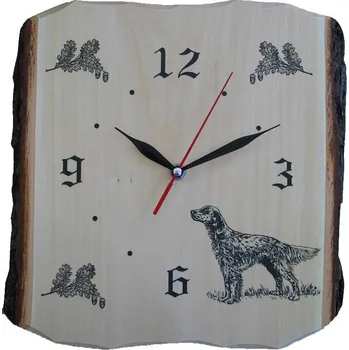 Hodiny Hodiny deska s kůrou - ohař