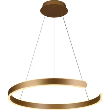 Ledshopik Závěsné stmívatelné LED svítidlo MOON | 70W | Ø60cm | CCT 3000-6500K | 4800lm | zlaté |