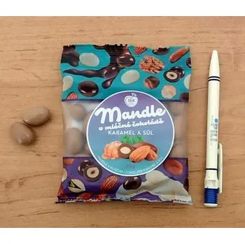 Mandle se solí v karamel čokoládě 80g
