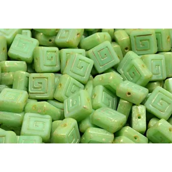 Korálek Ploškovaný keltský čtvereček 9x9 mm č. 31