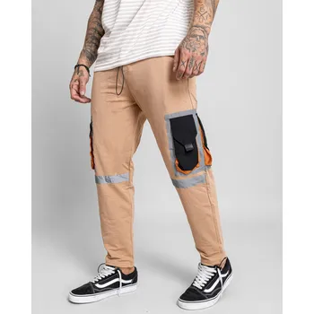 2Y Premium Hnědé cargo fit tepláky TALON Velikost: S