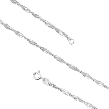 Řetízek Olivie Stříbrný řetízek 50 cm SINGAPORE 7647 Ag 925; ≤2,6 g.