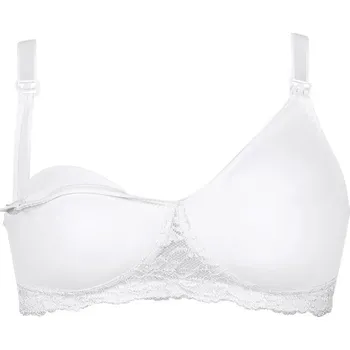 Těhotenská móda Mateřská kojící bílá podprsenka Naturana 5091 Barva: Bílá, Velikost: 90B