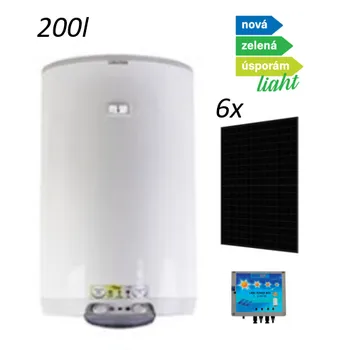 Logitex SADA NZÚ - LX ACDC M+K 200l s 6x FV panely 2.46kWp