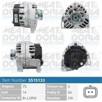 Autoelektrika generátor MEAT & DORIA 5515133