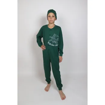 Dětský overal s čepičkou Rozárka M122 ryba olivový Barva: oliva, Velikost: 150