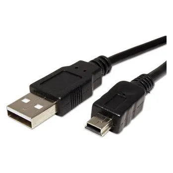 Datový kabel USB kabel (2.0), USB A samec - miniUSB samec, 1m, černý