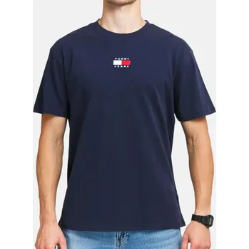 Pánské tričko Pánské modré triko Tommy Hilfiger Jeans - Velikost M, Barva Modrá 54148 DM0DM10925