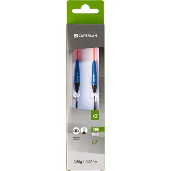 Signalizace záběru CAPERLAN Sada 2 splávků na rybolov na plavanou v rybníce 0,6 g PF-F500 L1