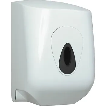 Zásobník na papírové ručníky Zásobník na ručníky v roli se středovým odvíjením, Hygotrendy, maxi, plast, bílý (5537) 312.HT3111