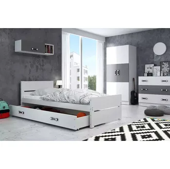 Dětská postel Nábytek PEGAS s.r.o. Dětská postel BARTEK, se šuplíkem a matrací, Bílá