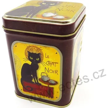 Dóza na potraviny ChaCult CHAT NOIR plechová dóza na čaj 7420 zlatý plakát s černou kočkou