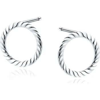 Náušnice Lafira stříbrné náušnice Braided Circle Z1836ER (puzety)