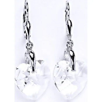 Náušnice Stříbrné naušnice s krystaly Swarovski. čirý krystal, NK 1313/27