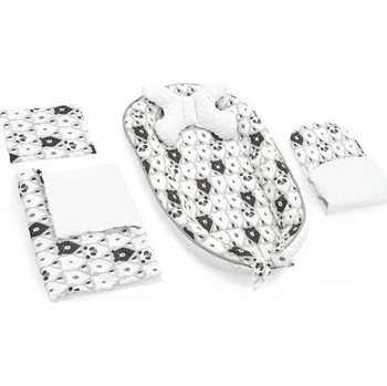 Podložka do kočárku 5v1 bílá se vzorem medvídka