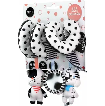 Hračka na kočárek GaGaGu Smyslová závěsná spirála kráva/tygr