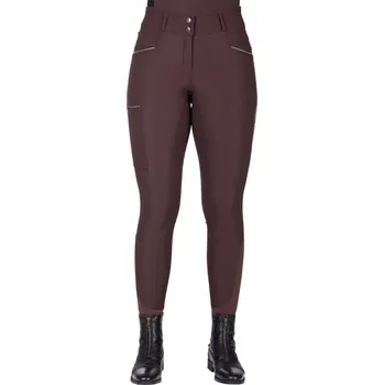 Jezdecké kalhoty QHP Rajtky Julin QHP, s gripem, dámské, coffee 36