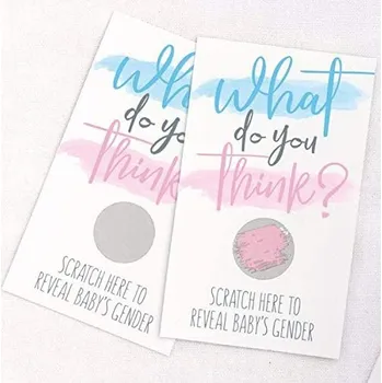 Party dekorace Stírací los na odhalení pohlaví "What do you think?" - Girl