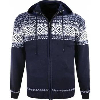 Pánský svetr Kama pletený Merino svetr s podšívkou 3064 108 - tmavě modrá S