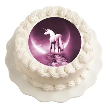 Jedlá dekorace na dort breAd. & edible Jedlý papír pro princezny jednorožec 20 cm