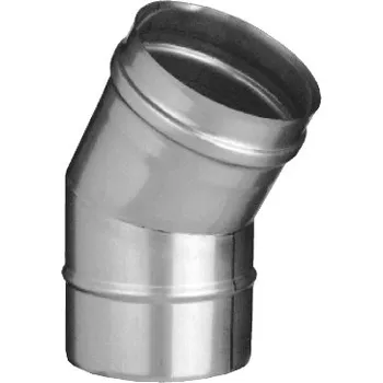 Střecha Komíny CZ Koleno pevné nerez 45° 1-180mm