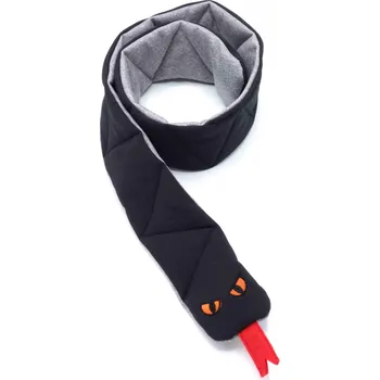 Hračka pro psa Odolná hračka pro psa – softshellový had, černá a šedá