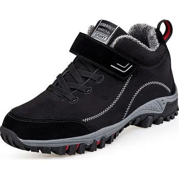 Pánská zimní obuv Sněhové pánské boty voděodolné zateplené sněhule Barva: Černá, Velikost: 42