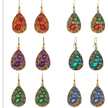 Souprava šperků Krásné menší orientální náušnice ve tvaru kapky (náušnice )