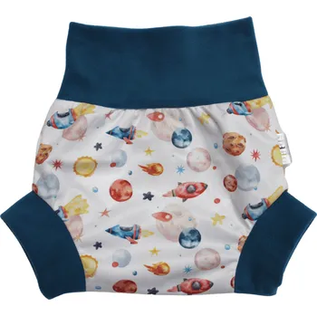 Plenkové kalhoty Breberky Natahovací svrchní kalhotky PUL - Vesmírná odysea VELIKOST: XL (12-18kg)