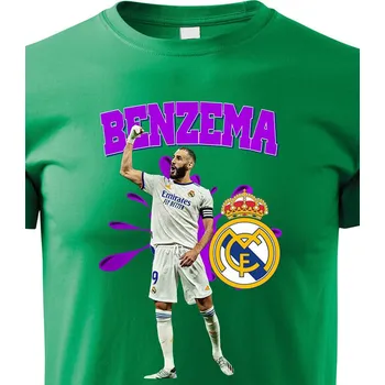 Chlapecké tričko Dětské tričko Karim Benzema, Barva Zelená, Velikost 146 cm/10 roků, Canvas Dětské tričko Bezvatriko.cz 2045