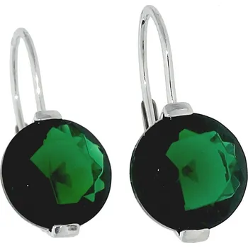 Náušnice Goldstore Stříbrné náušnice synt. smaragd Varianta: stříbrné náušnice
