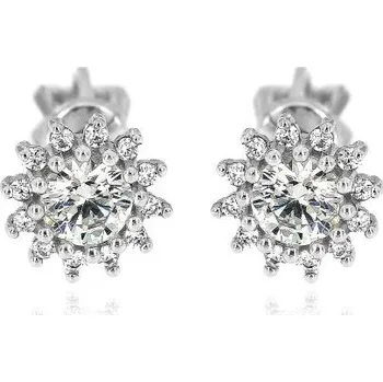 Náušnice Zlatnictví U Kostela Zlaté náušnice bílé kytičky 2230bb 749992177