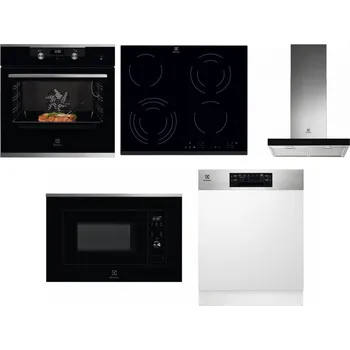 Set domácích spotřebičů ELECTROLUX KODEC75X2 + ELECTROLUX EHF6343FOK + ELECTROLUX LFT766X + ELECTROLUX LMS2203EMX + ELECTROLUX EEM48300IX