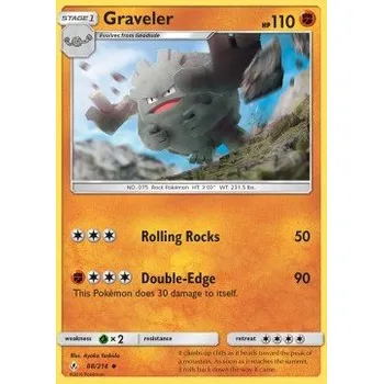 Volný čas Pokémon UNB 088/214 Graveler - Unbroken Bonds Stav: Excellent, Verze: NORMAL