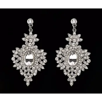 Náušnice B-TOP Dámské vintage náušnice Crystal Lux - postříbřené