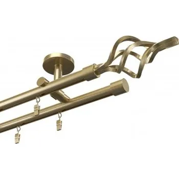 Profilová hliníková garnýž stropní dvojitá Elegant Antik Gula Azur