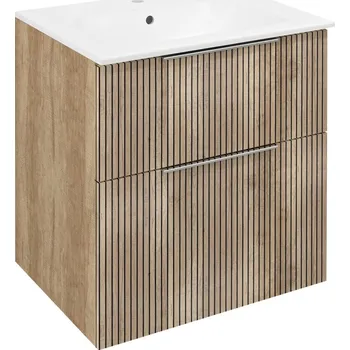 Koupelnový nábytek Sapho CIRASA umyvadlová skříňka 59,2x64x46cm, dub alabama strip