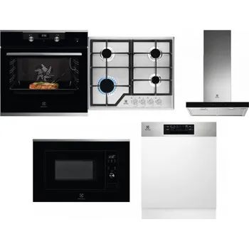 Set domácích spotřebičů ELECTROLUX KODEC75X2 + ELECTROLUX KGS6426SX + ELECTROLUX LFT766X + ELECTROLUX LMS2203EMX + ELECTROLUX EEM48300IX