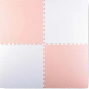 Ricokids 7481 velká pěnová podložka puzzle 4 dílky broskvová/bílá 